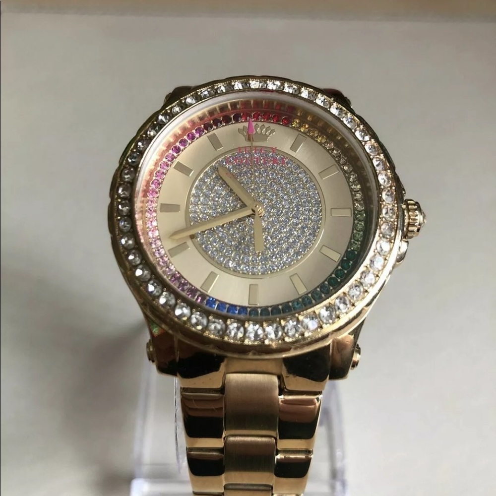 Juicy Couture Watch Gold Multi Stone Bracelet - Picture 3 of 5